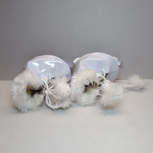 Build A Bear Ice Skating Sparkle Ice Blue Iridescent Outfit w/ Faux Fur & Skates - Picture 4 of 12